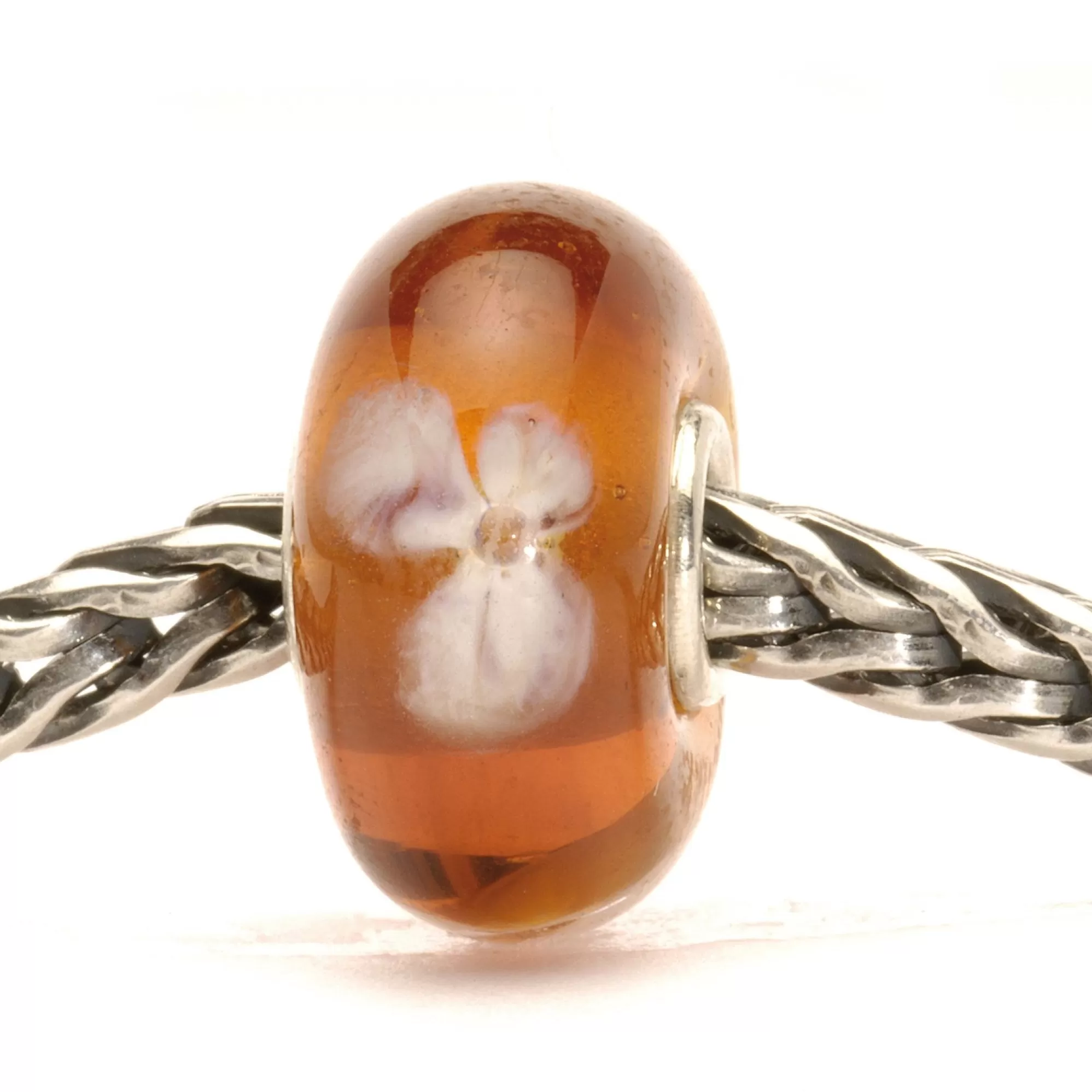 Clearance Trollbeads Beige Flower Bead