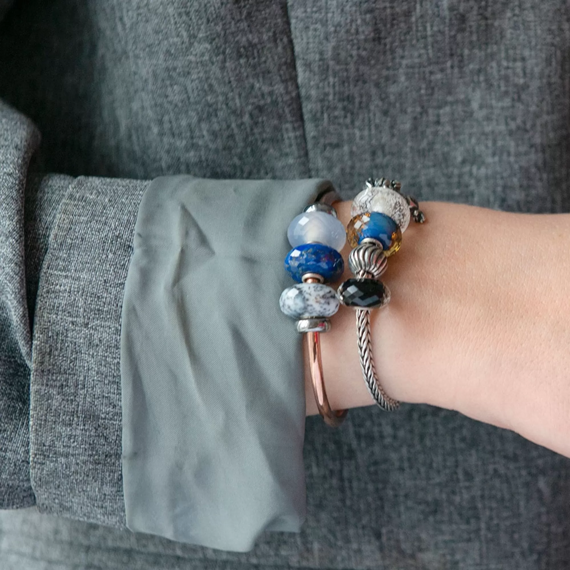 Discount Trollbeads Blue Twinkle Bead