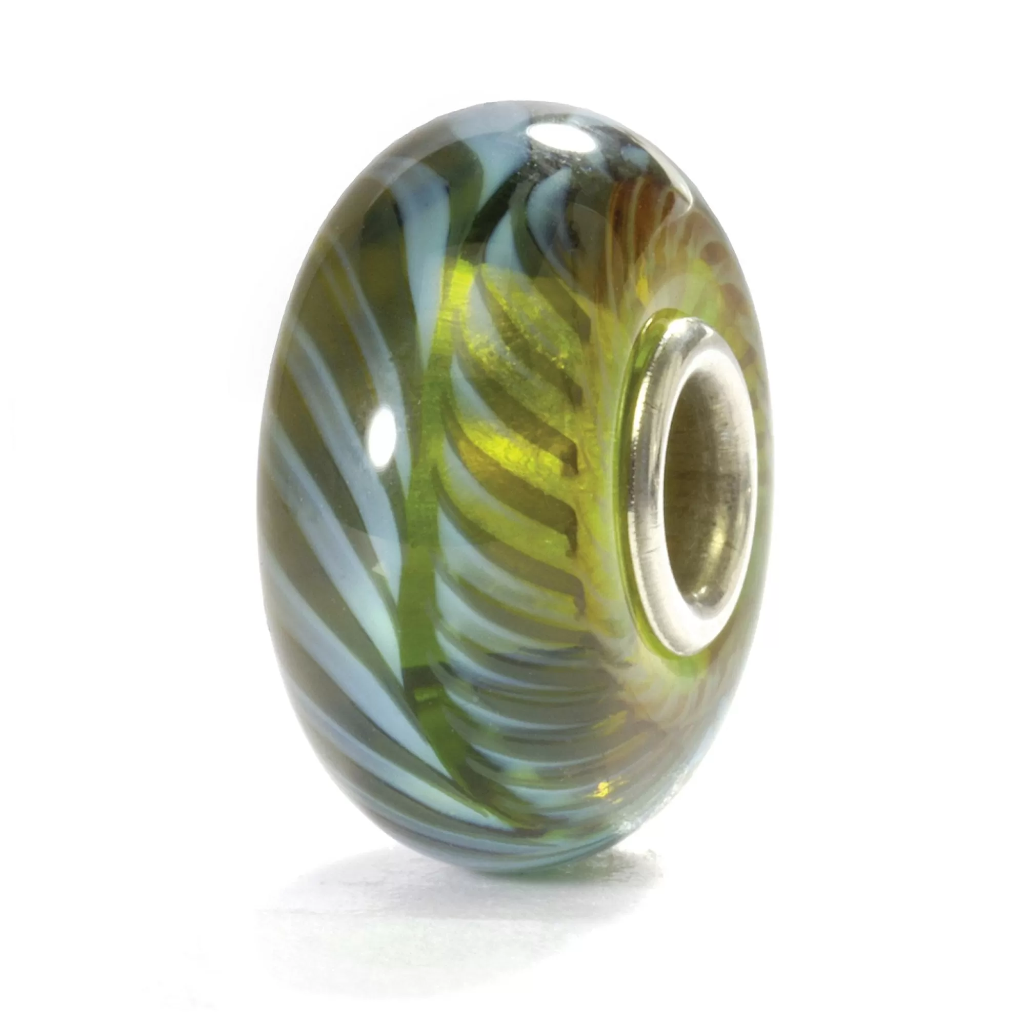 Outlet Trollbeads Blue-Green Feather Bead