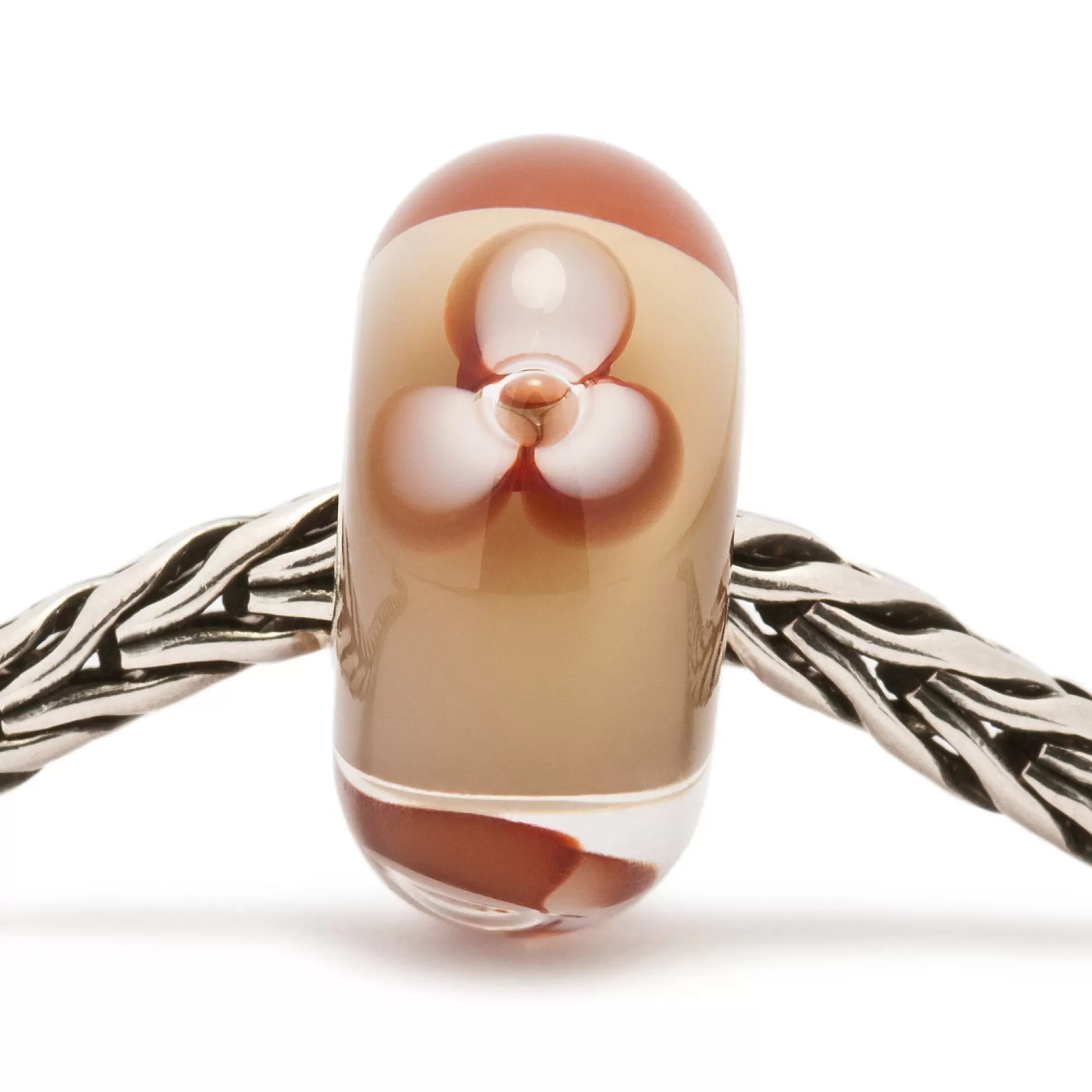 Flash Sale Trollbeads Cappuccino Flower Bead