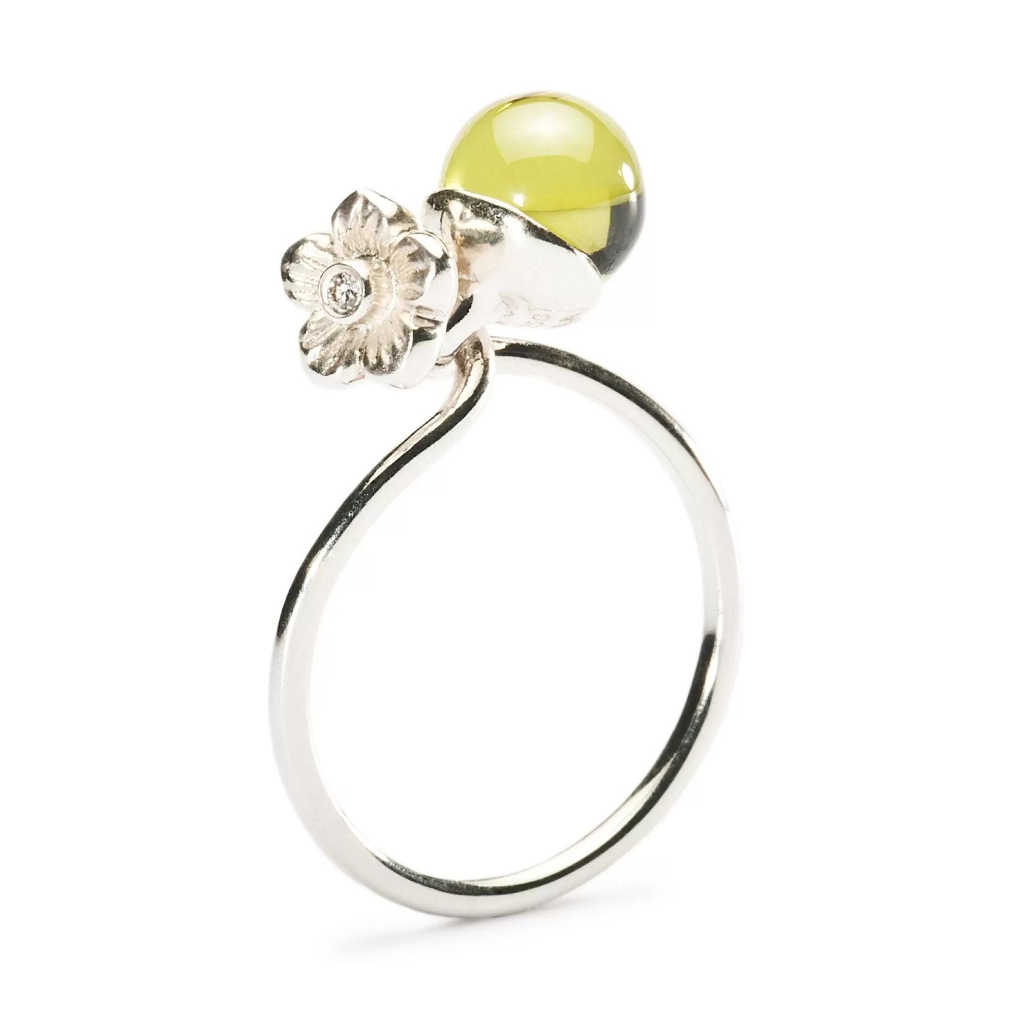 Cheap Trollbeads Elderflower Ring W/ Peridot