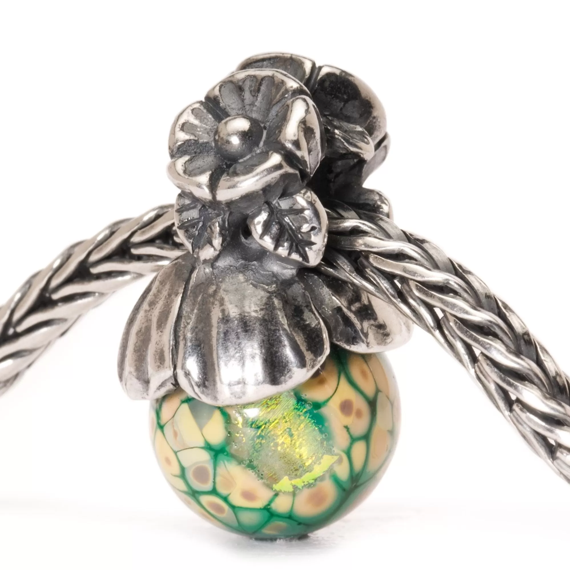 Clearance Trollbeads Forget-Me-Not With Bud Tassel Bead