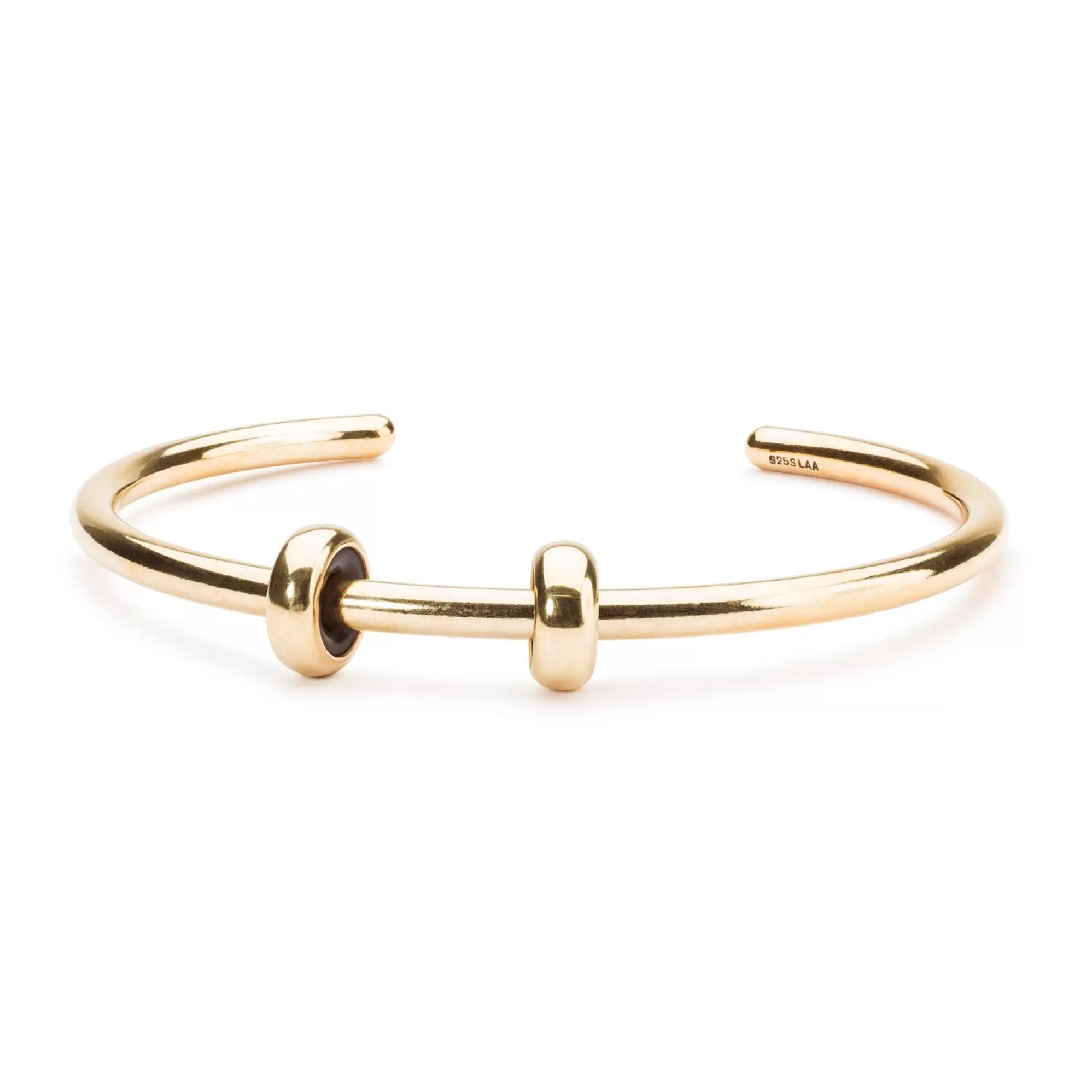 Store Trollbeads Gold Plated Bangle With 2 X Gold Spacers