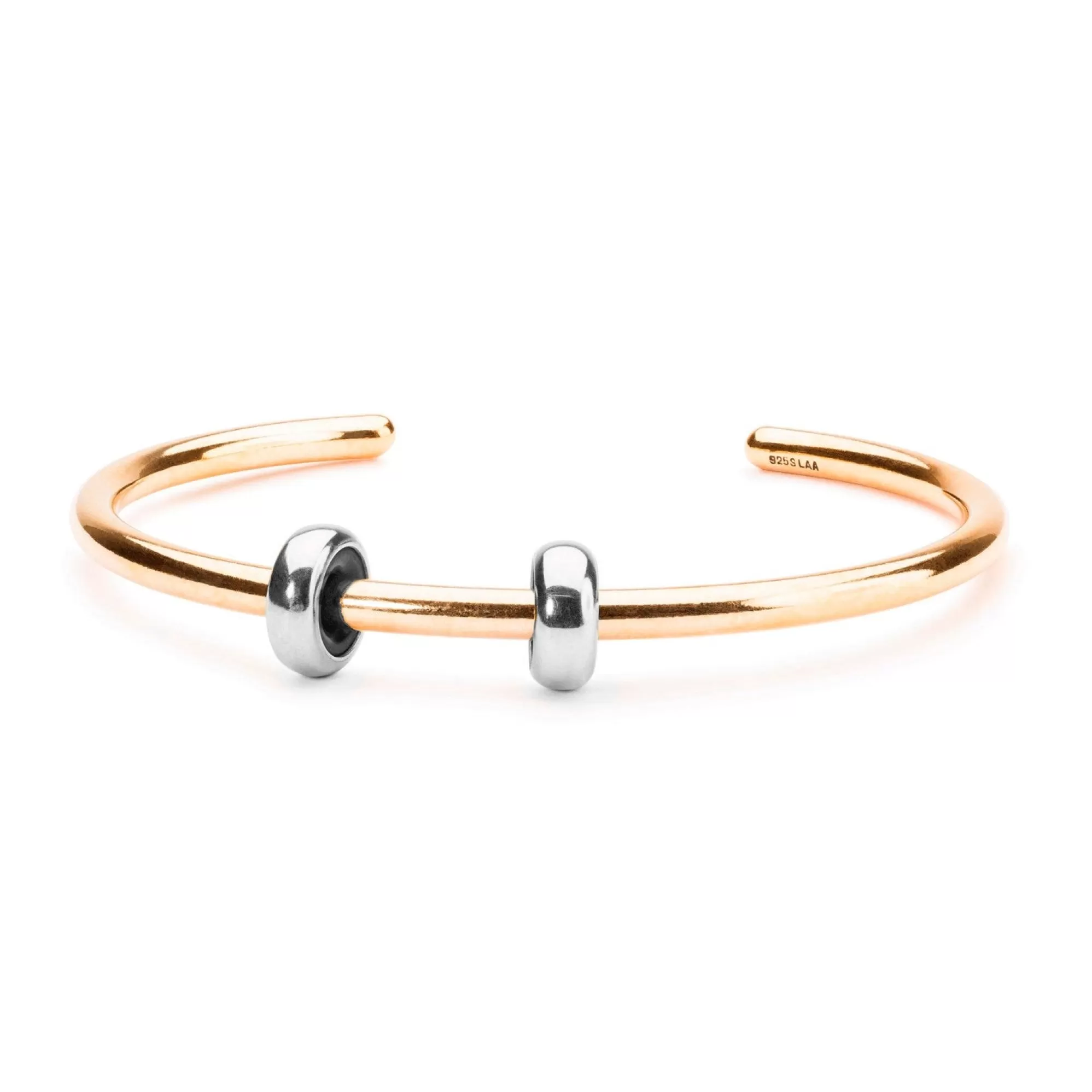 Shop Trollbeads Gold Plated Bangle With 2 X Silver Spacers