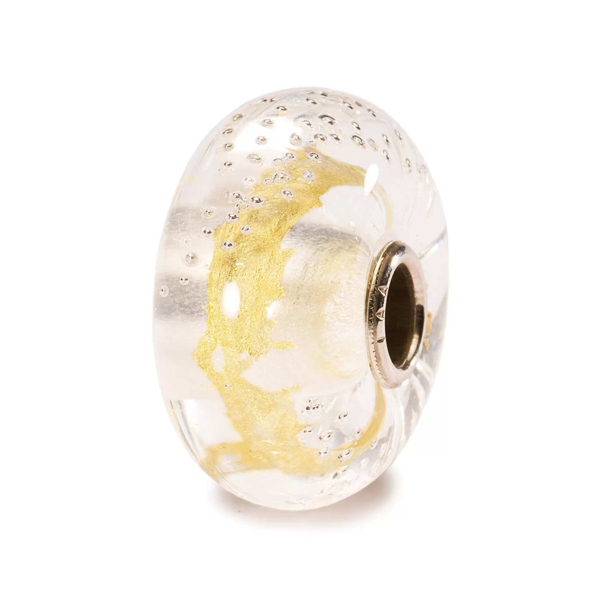 New Trollbeads Gold Silver Trace Bead