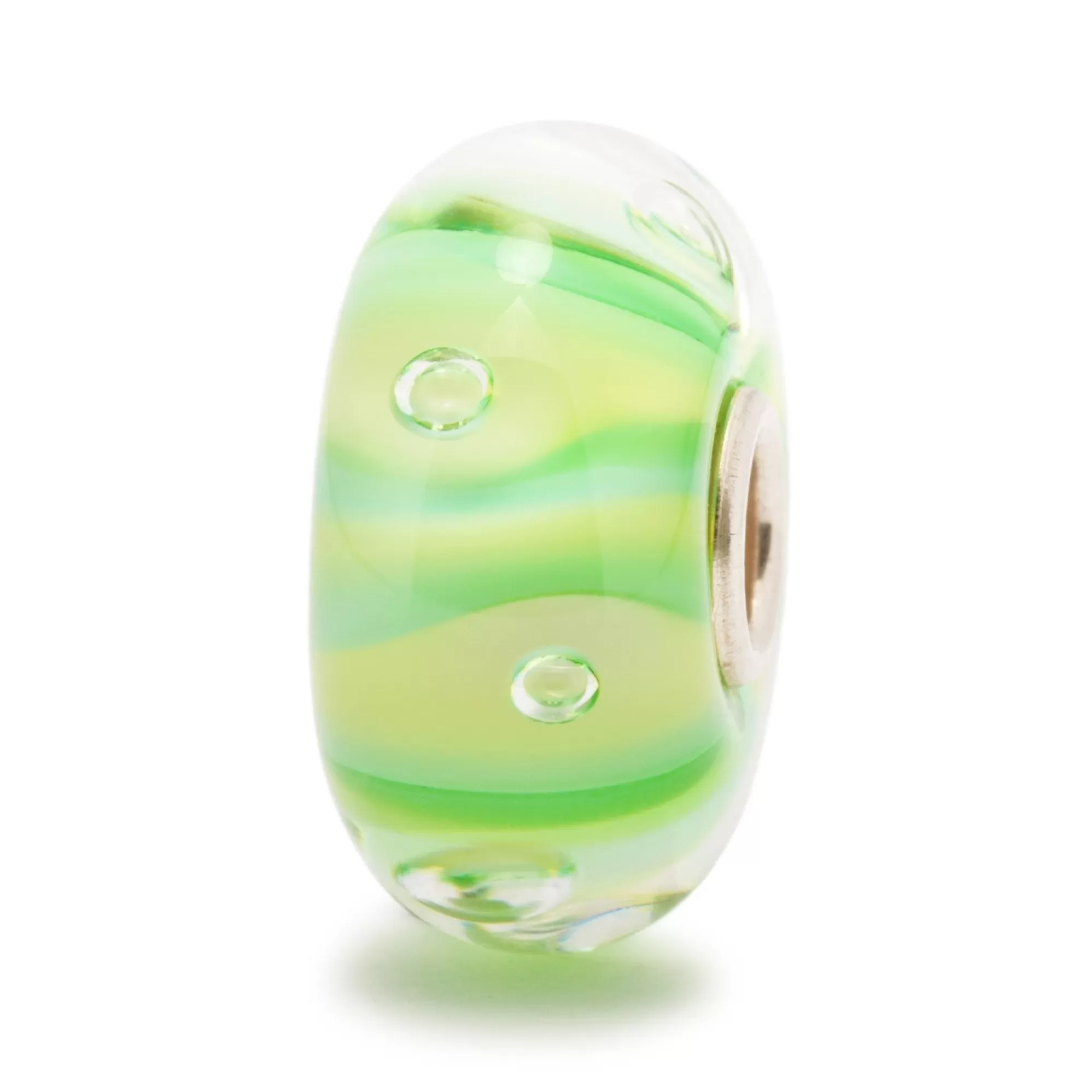 Shop Trollbeads Green Stripe Bubble Bead