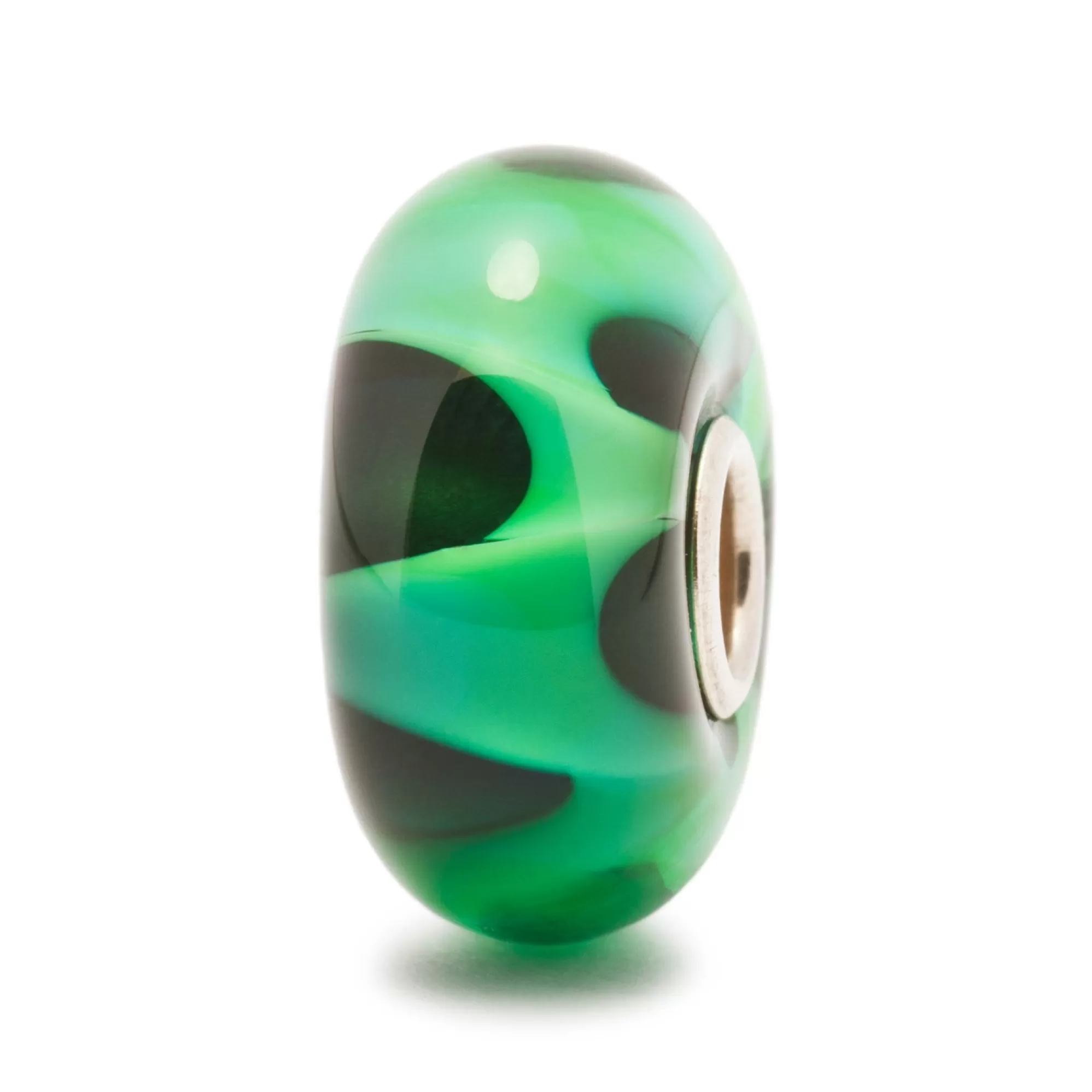 New Trollbeads Green Wave Bead