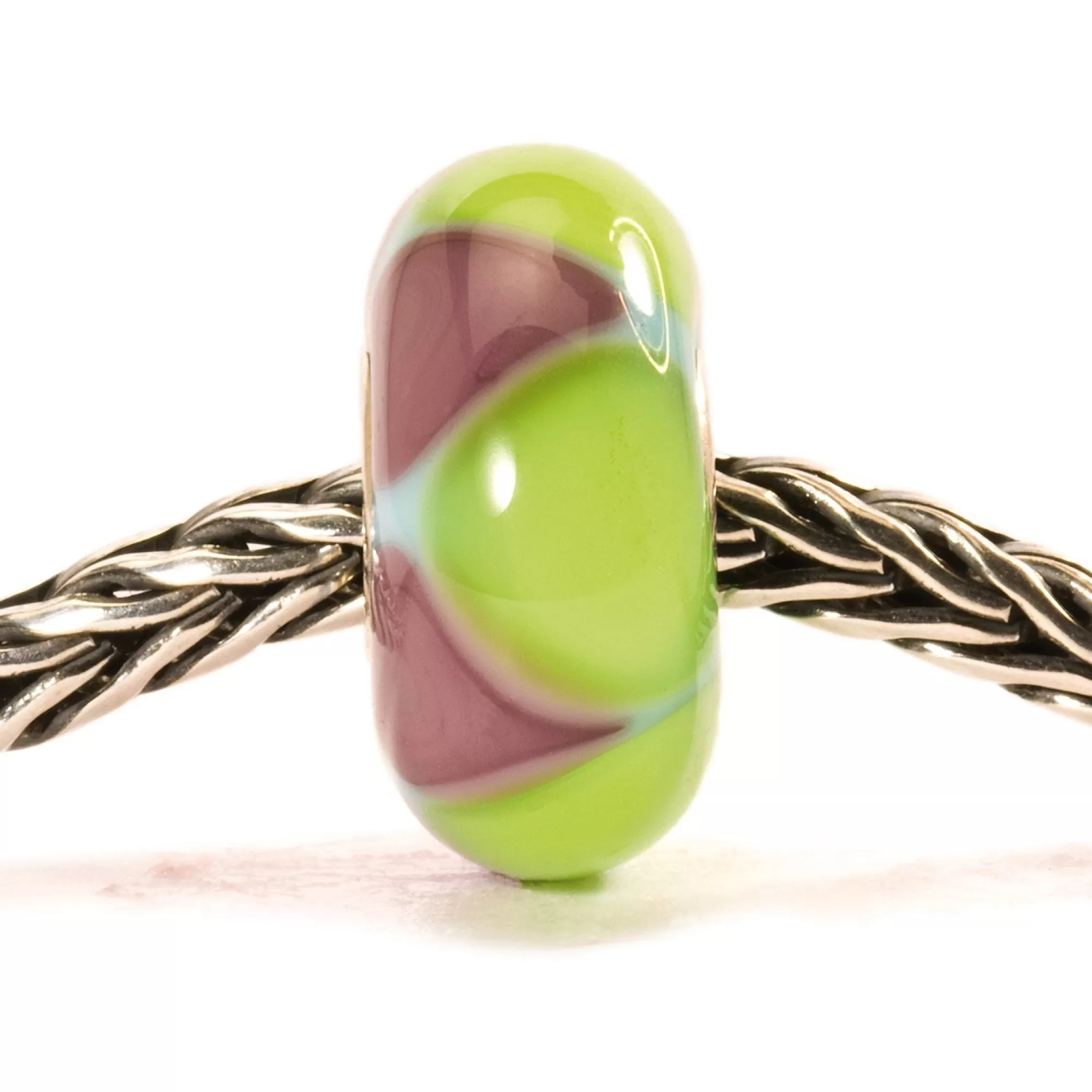 Best Sale Trollbeads Green/Purple Triangles Bead