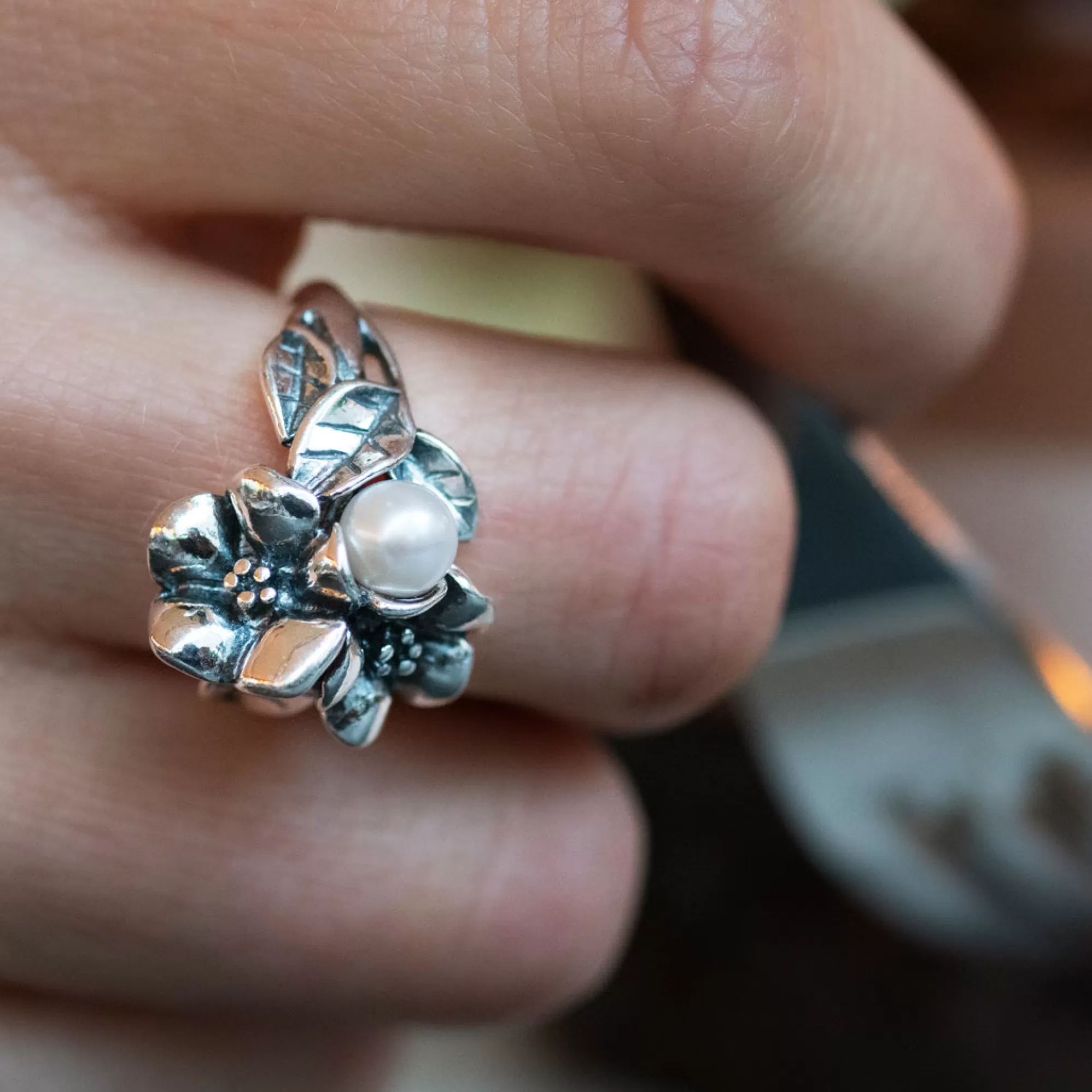 Shop Trollbeads Hawthorn With Pearl Ring