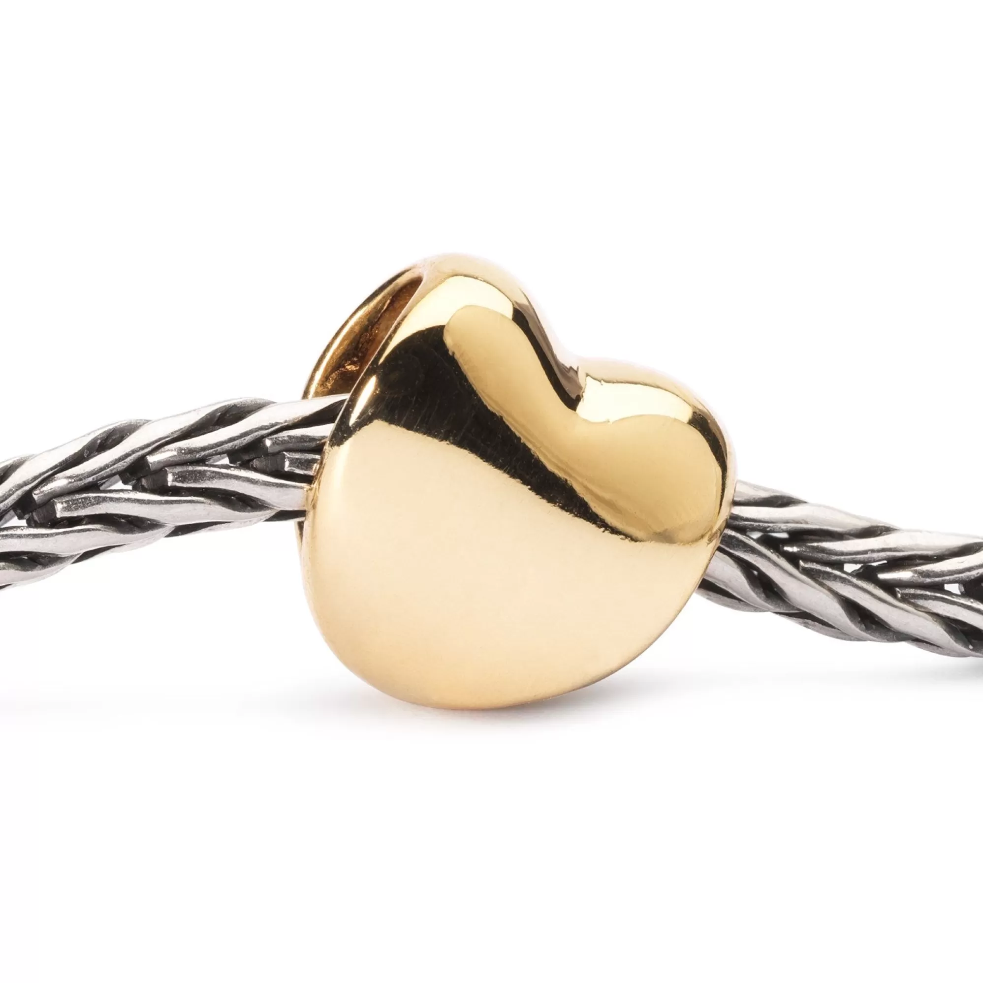 Fashion Trollbeads Heart, Gold Bead