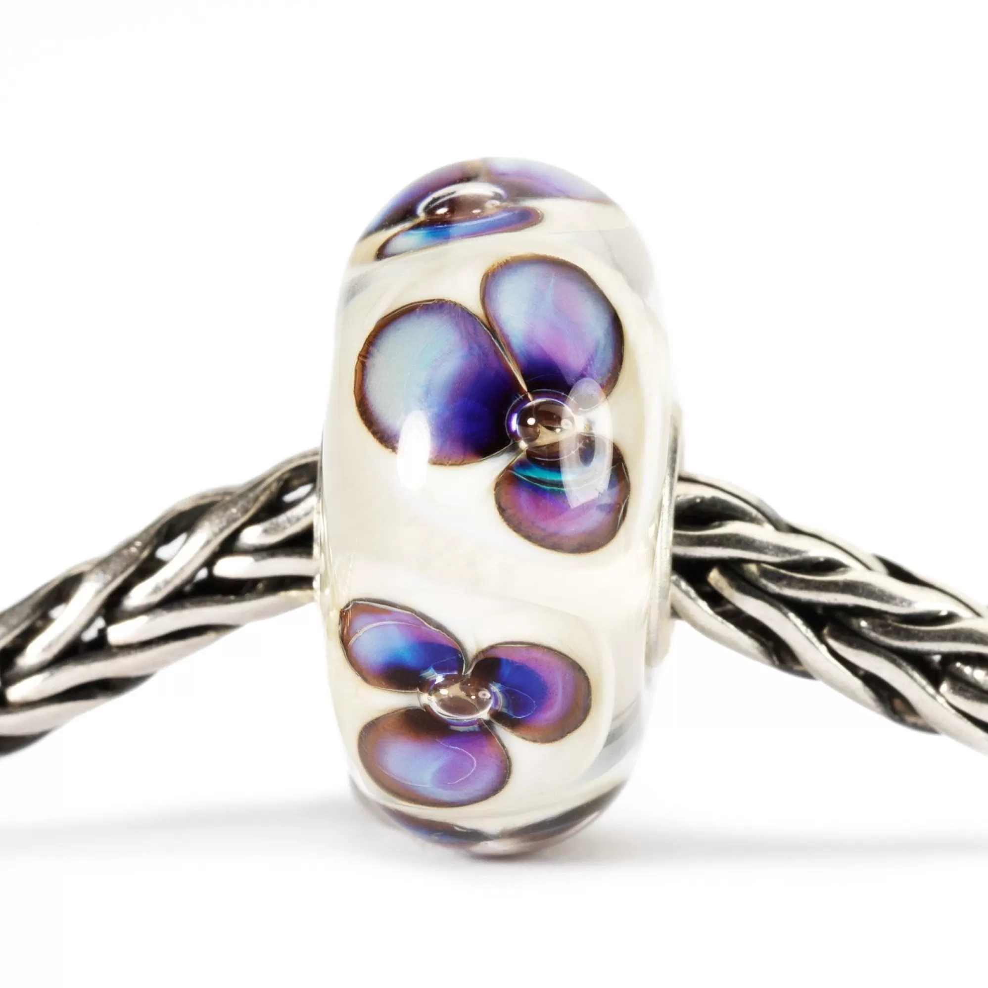 Best Trollbeads Ivory Violets Bead