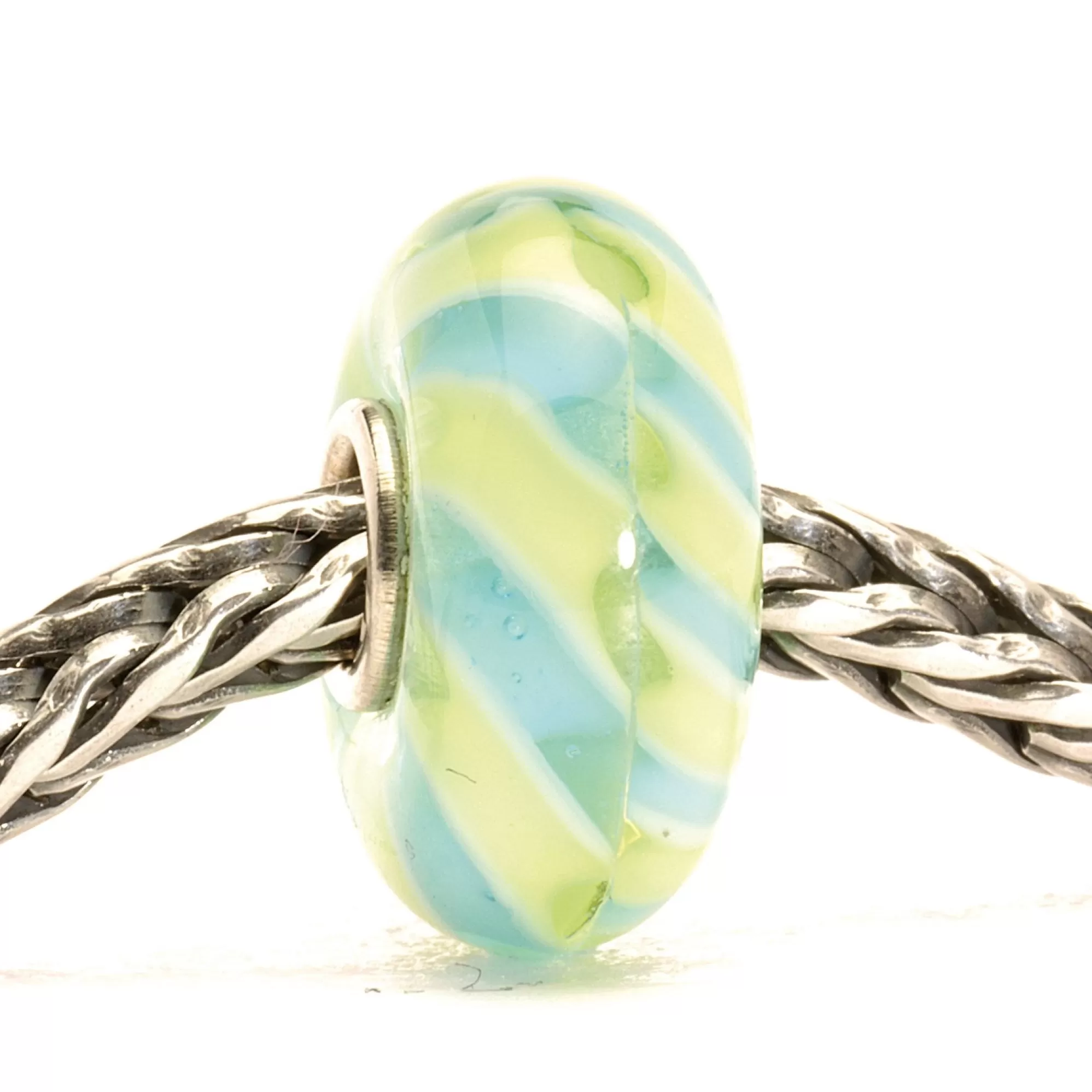 Online Trollbeads Light Blue Braid Bead