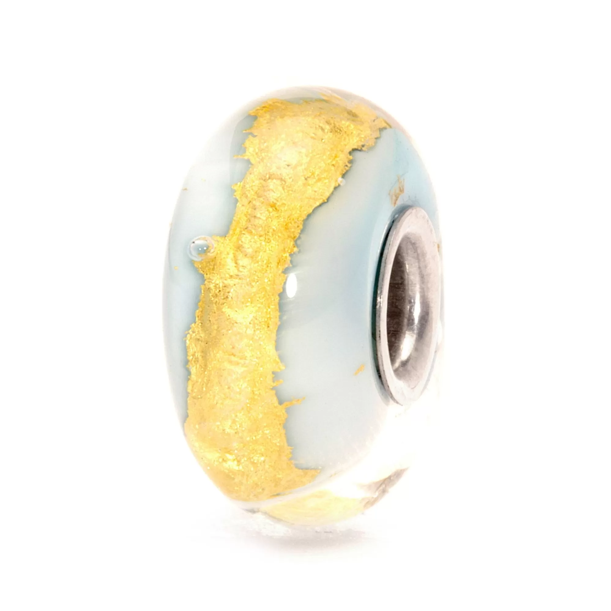 Clearance Trollbeads Light Blue Gold Bead