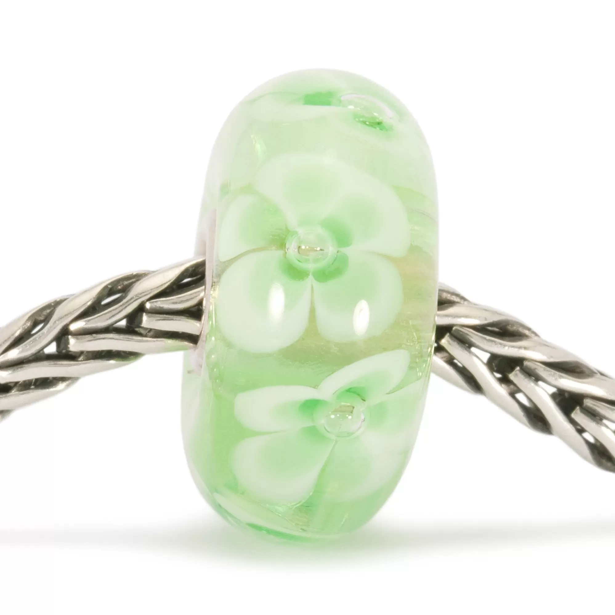 Flash Sale Trollbeads Light Green Flower Bead