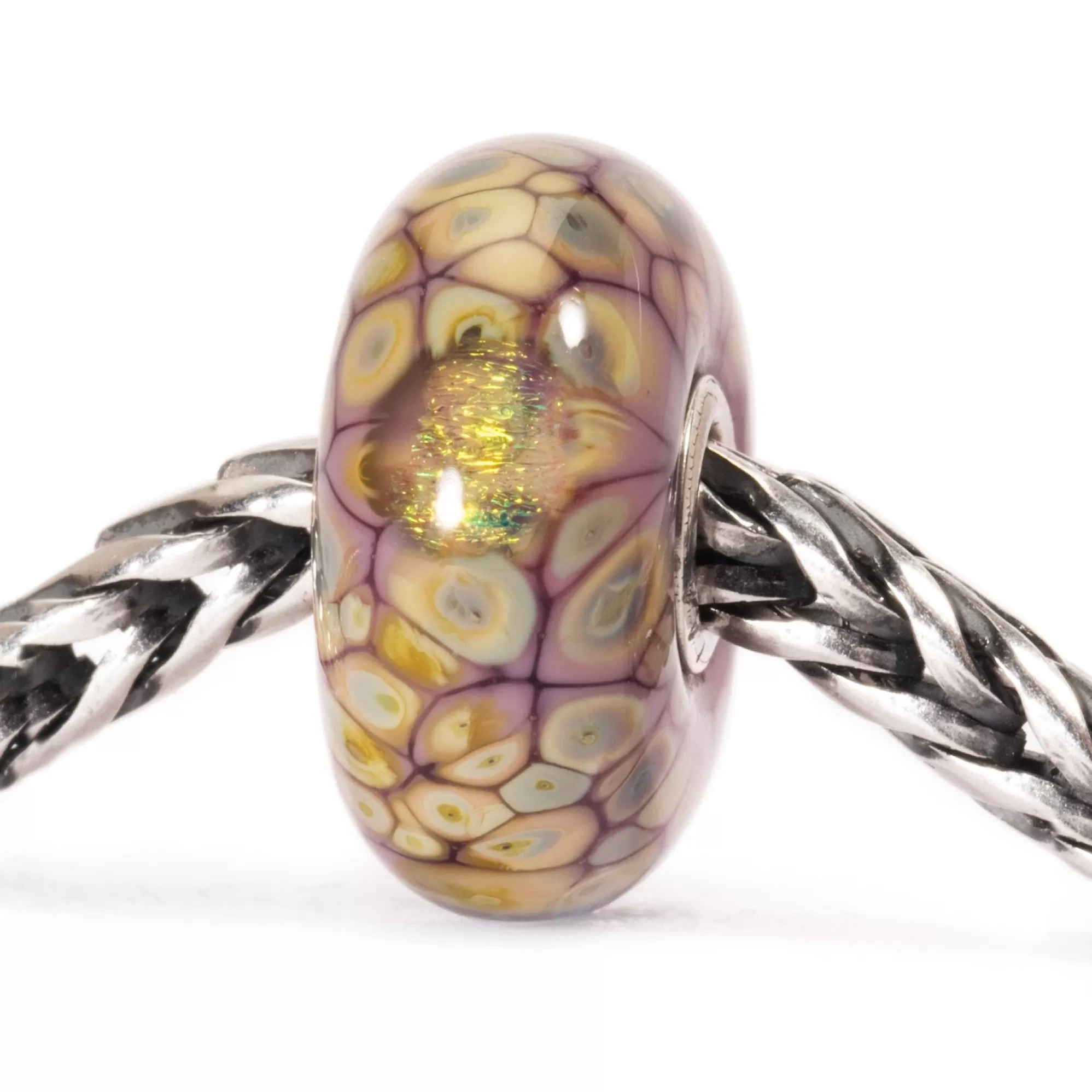 Hot Trollbeads Purple Flower Mosaic Bead