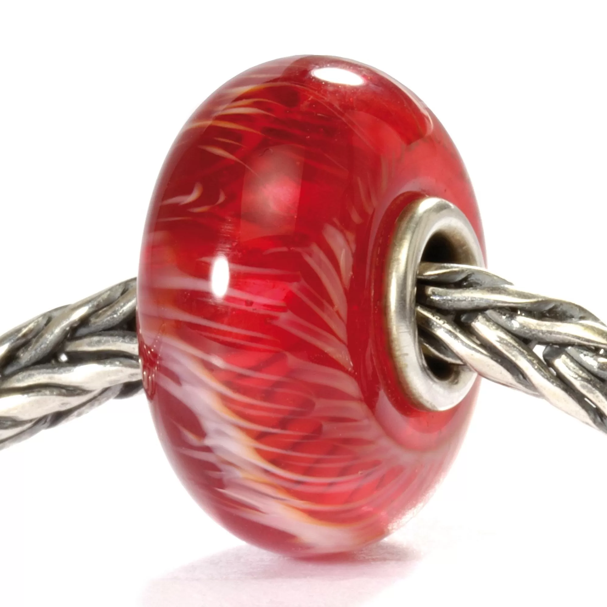 Outlet Trollbeads Red Feather Bead