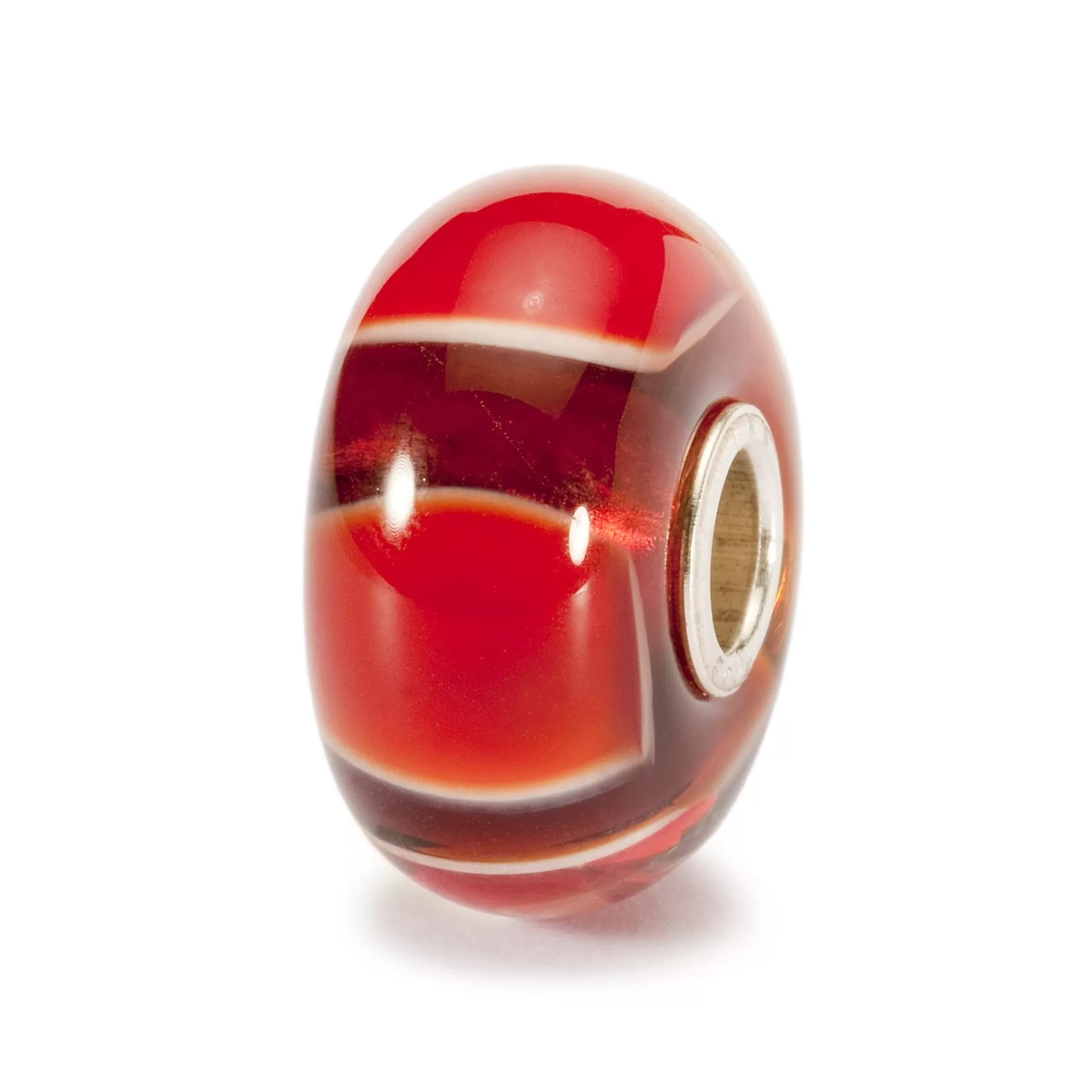 New Trollbeads Red Symmetry Bead