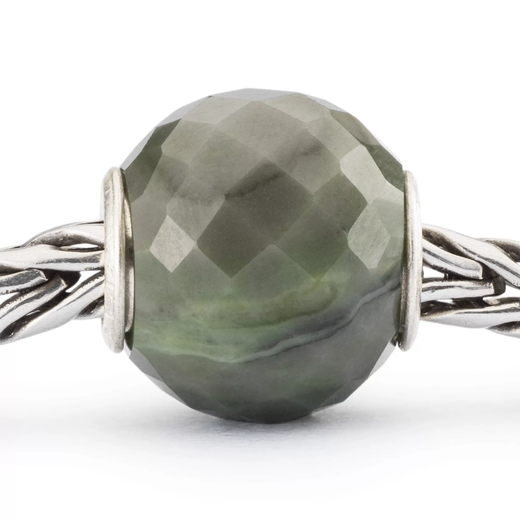 Discount Trollbeads Round Green Calcite Facet Bead