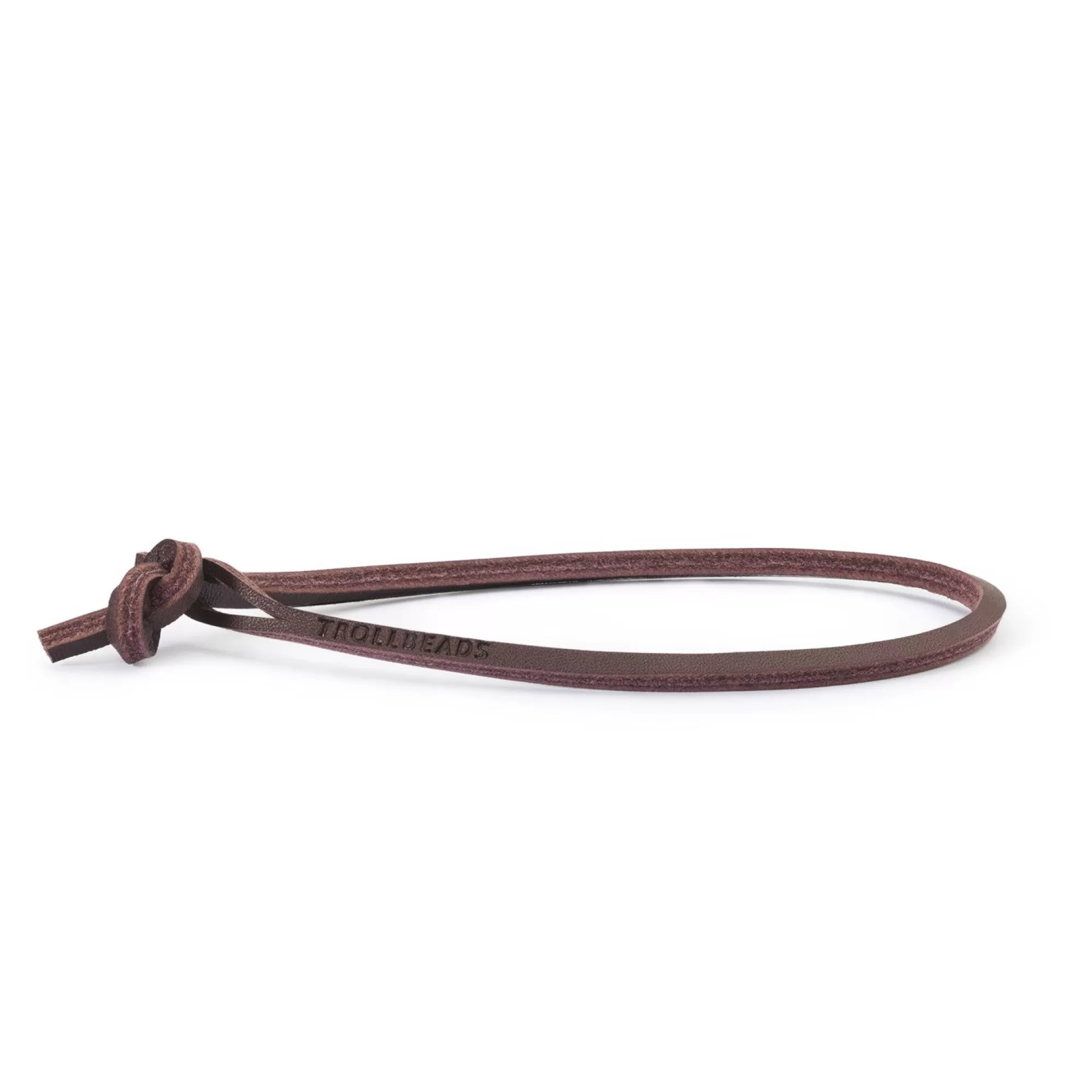 Outlet Trollbeads Single Leather Bracelet, Brown