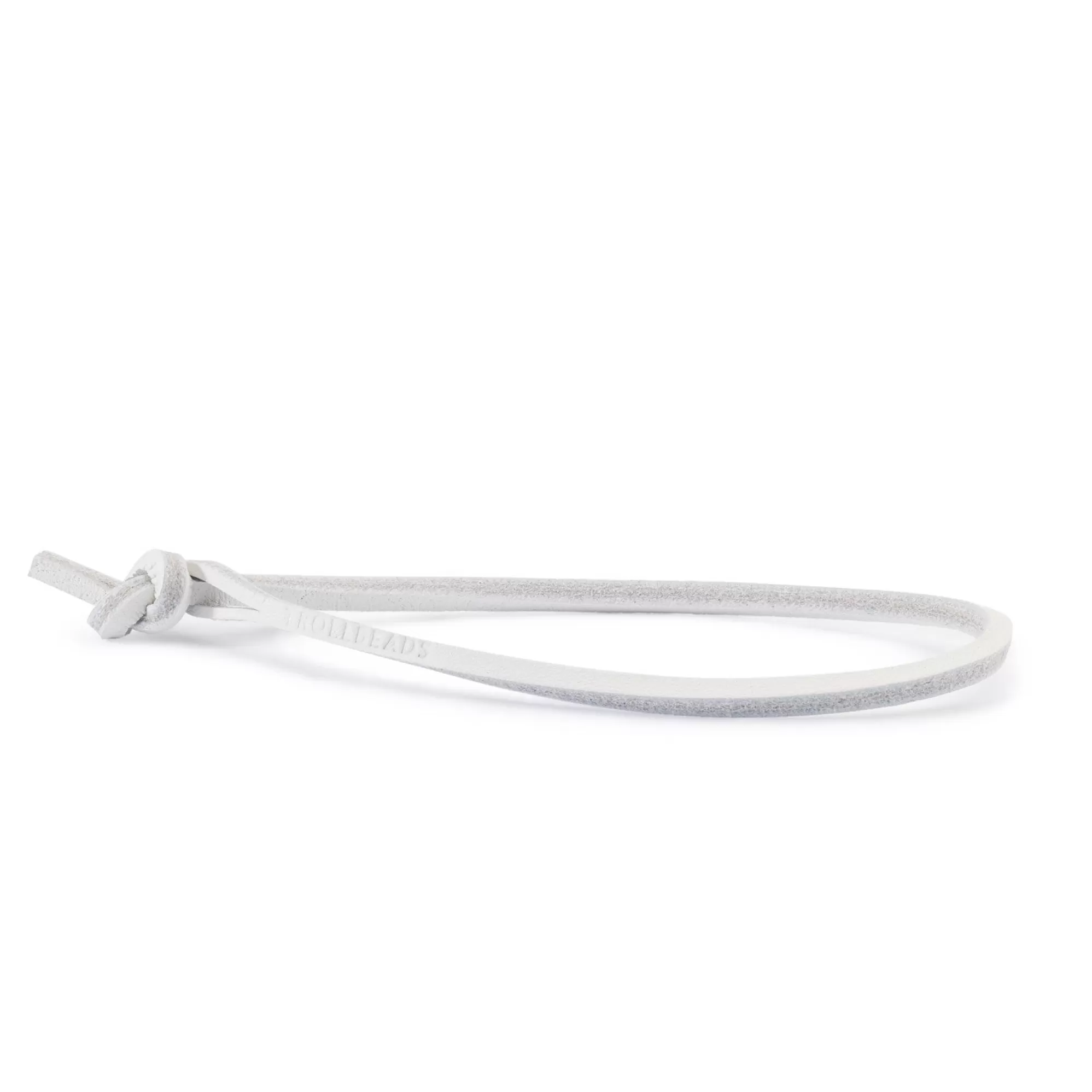 Fashion Trollbeads Single Leather Bracelet, White