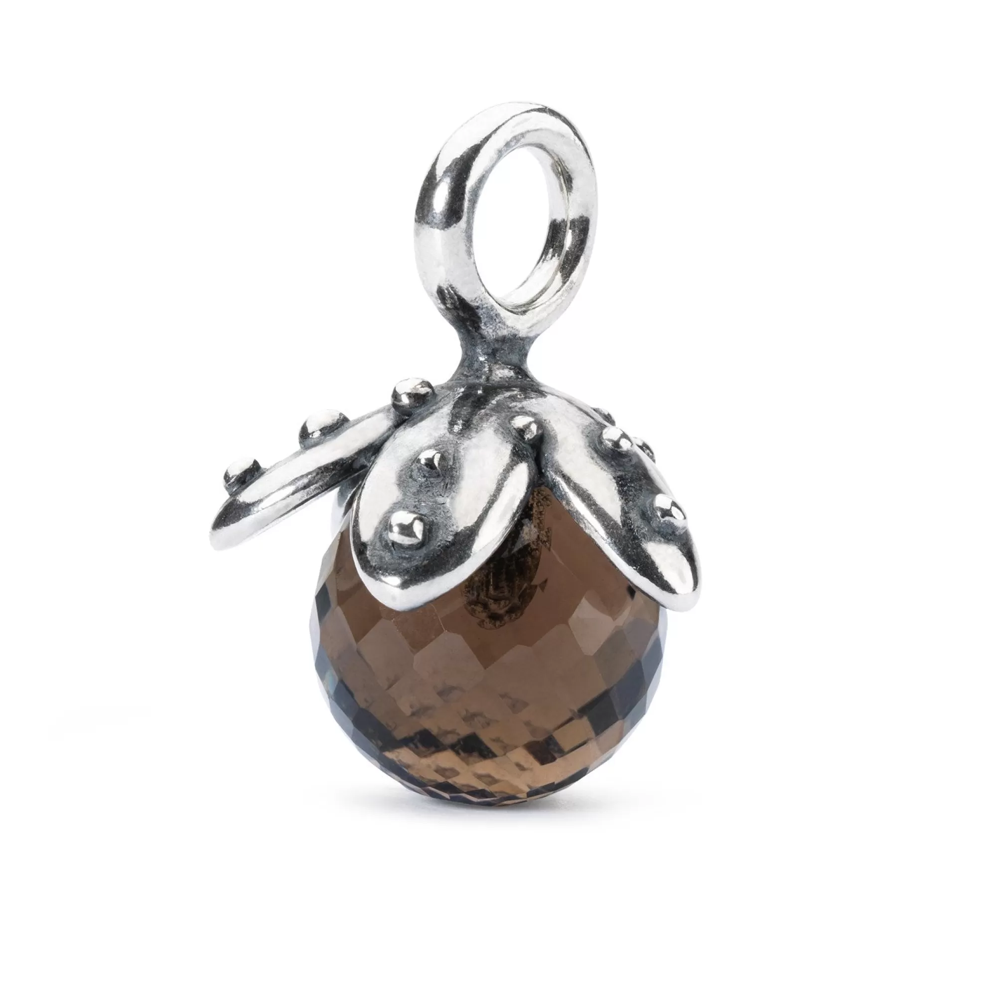 Clearance Trollbeads Smoky Quartz Facet Tassel Bead