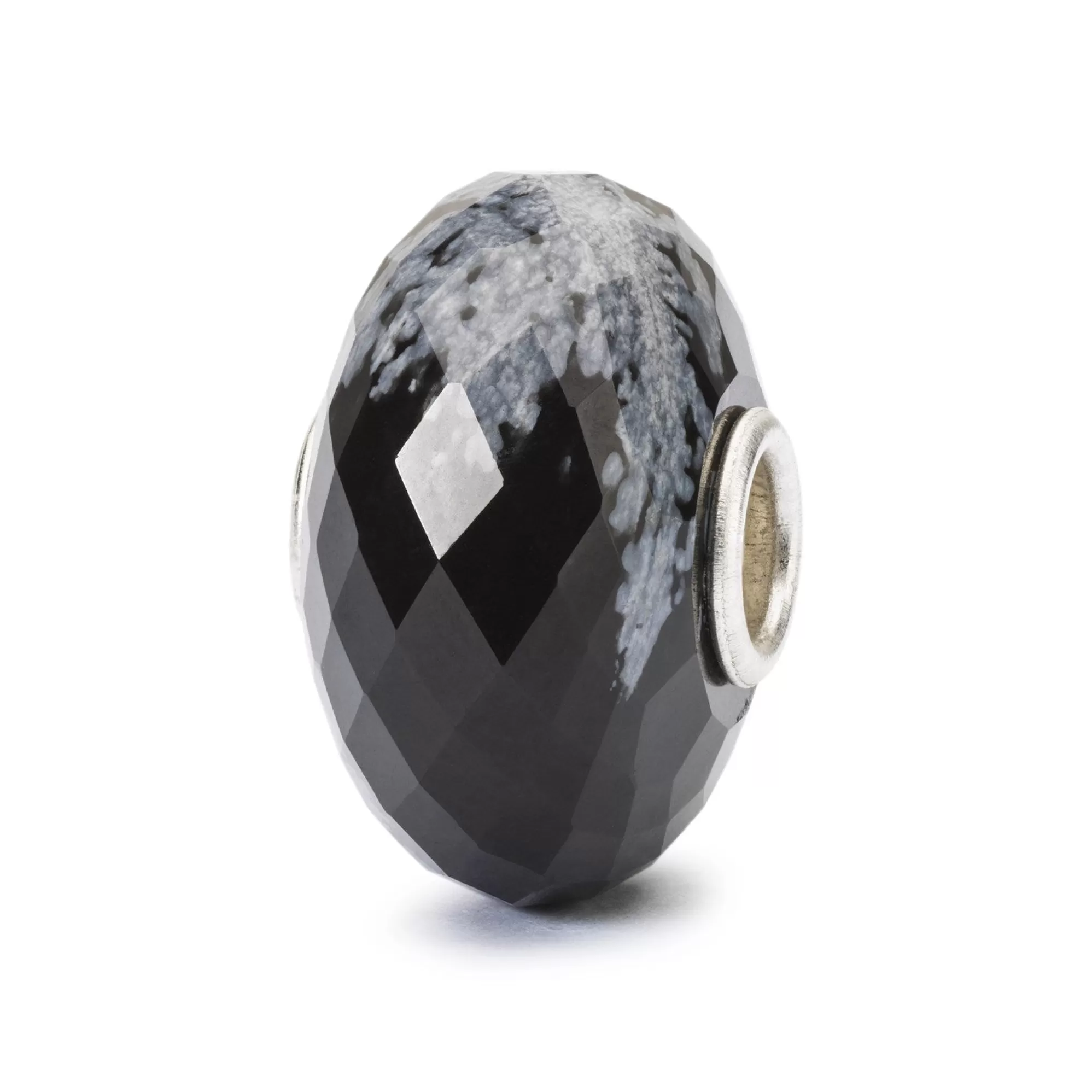 Best Sale Trollbeads Snowflake Obsidian Facet Bead