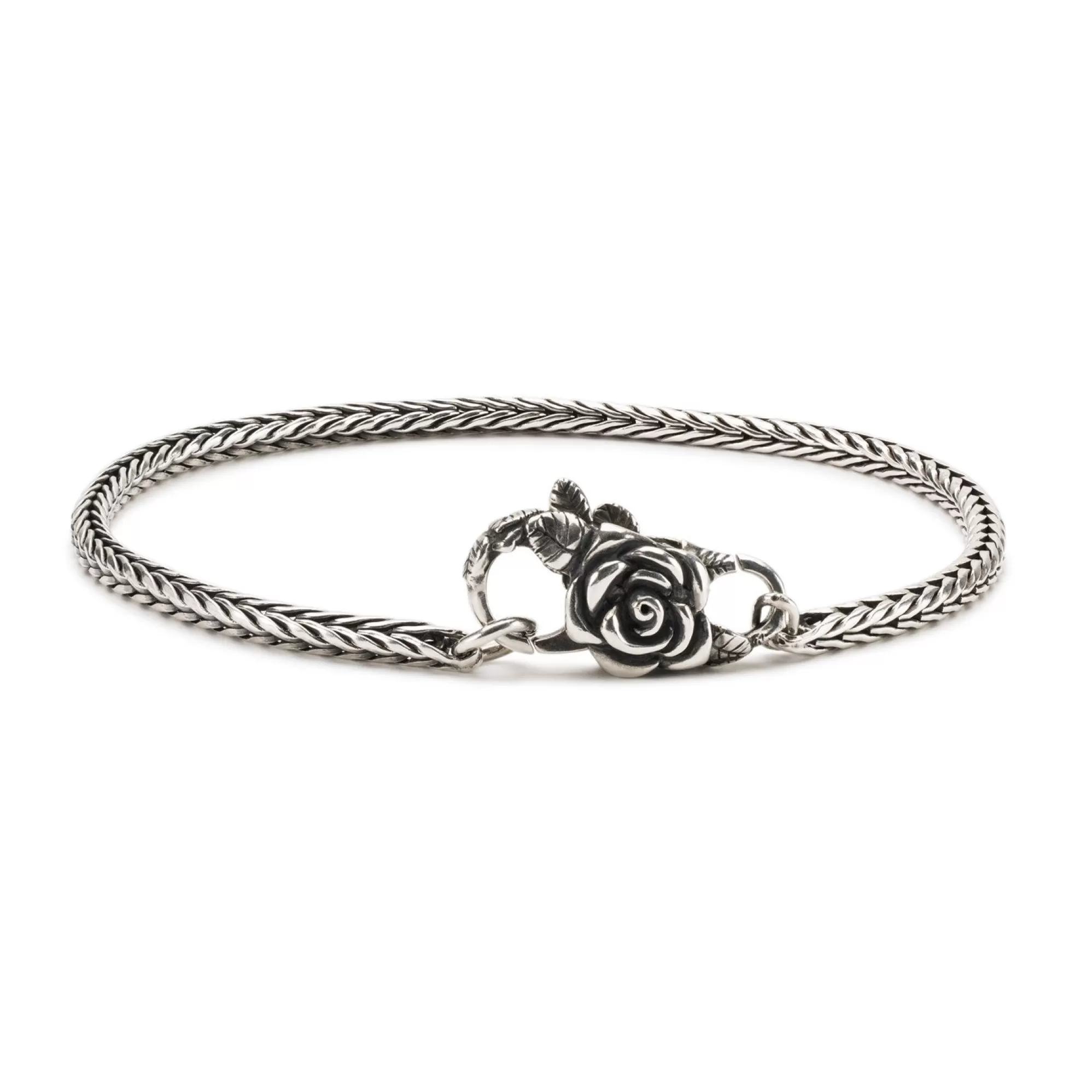 Cheap Trollbeads Sterling Silver Bracelet With Rose Lock