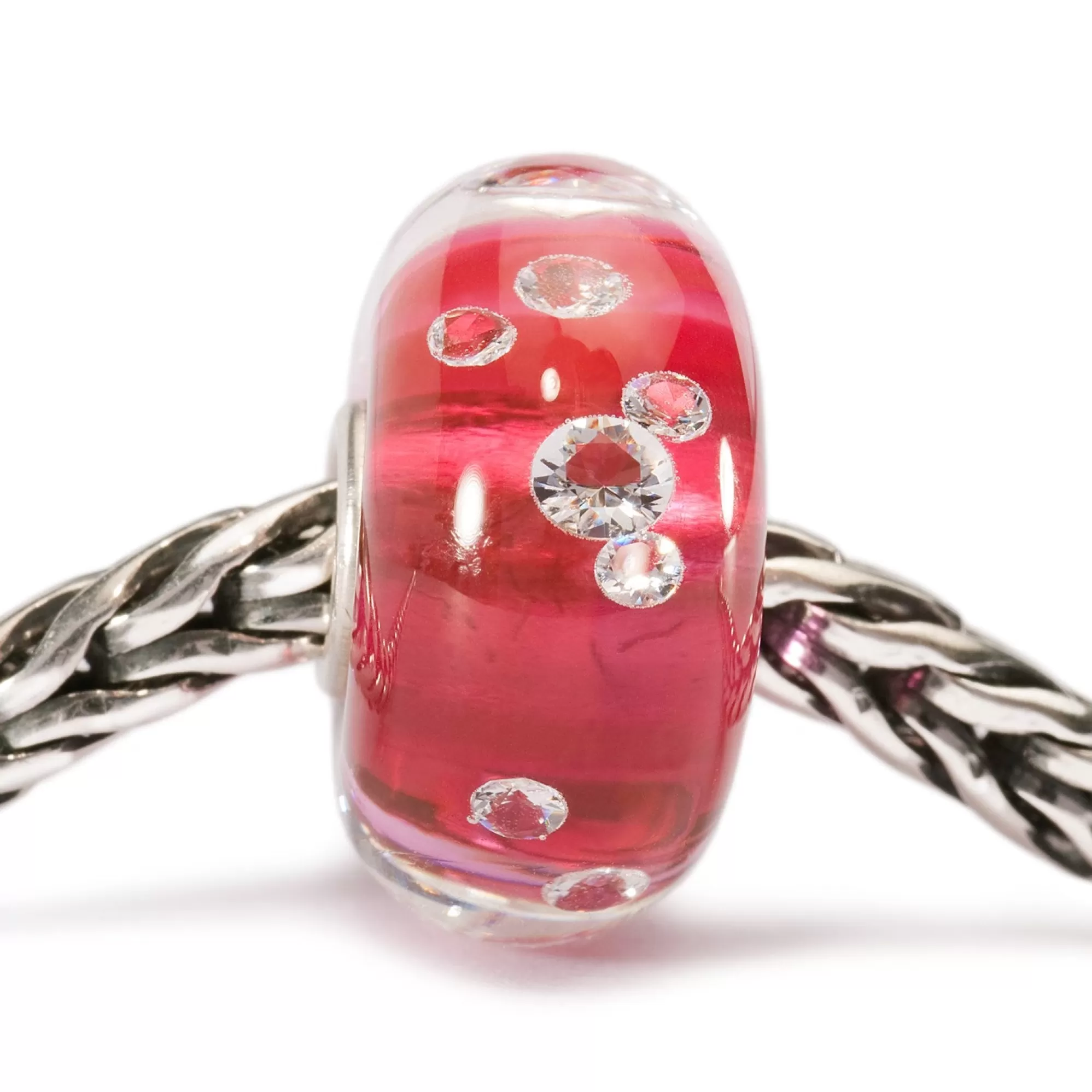 Shop Trollbeads The Diamond Bead, Pink