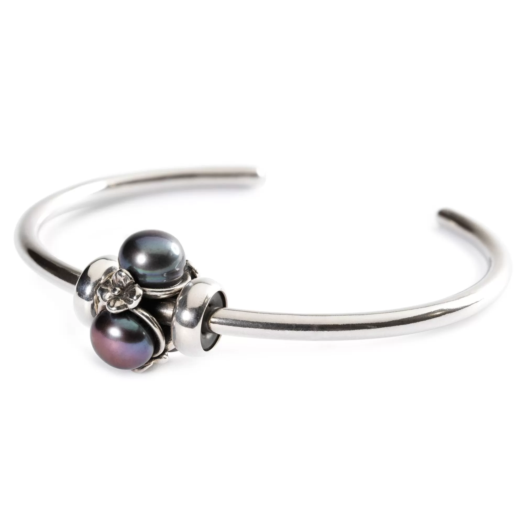 Shop Trollbeads Triple Pearl, Black Bead