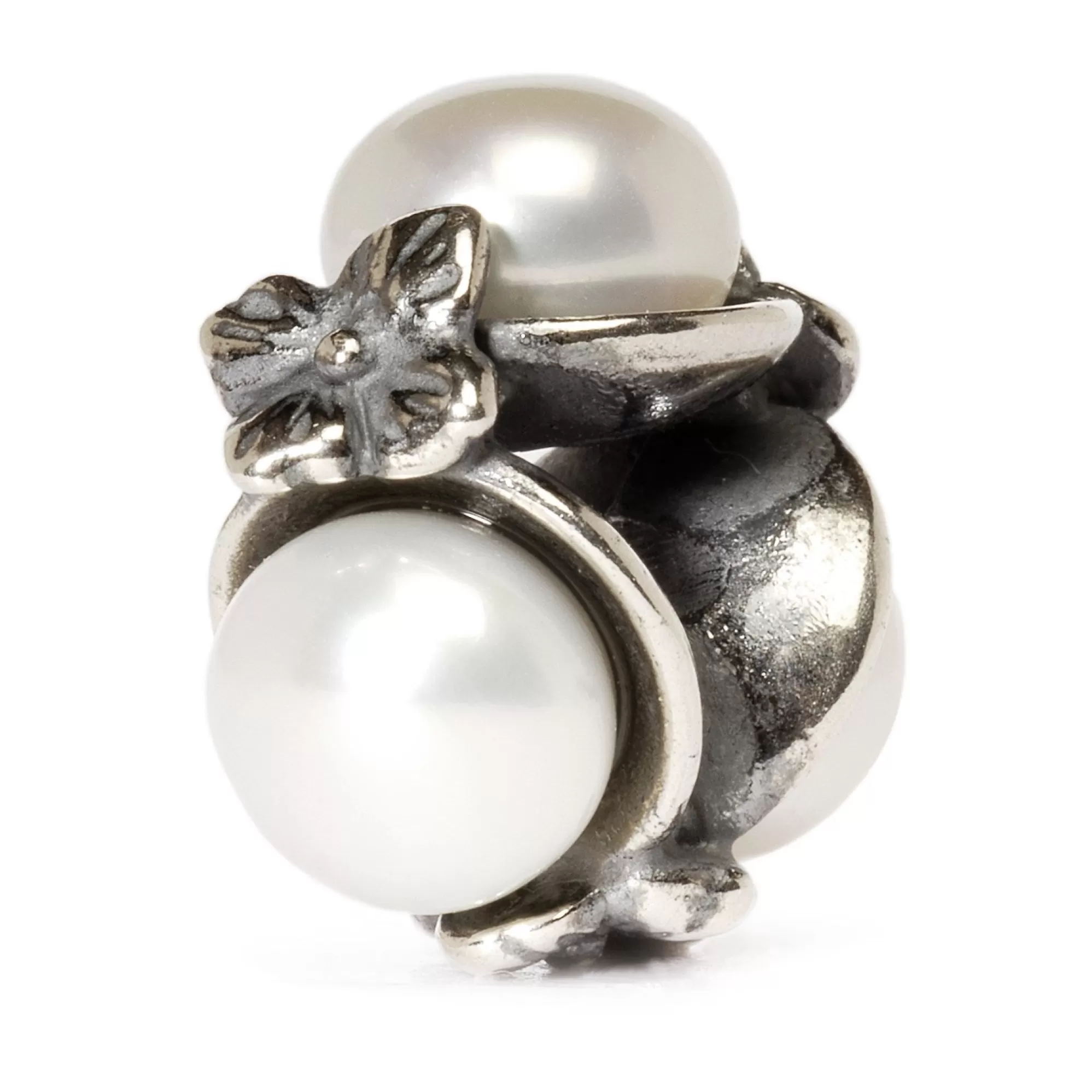 Fashion Trollbeads Triple Pearl, White Bead