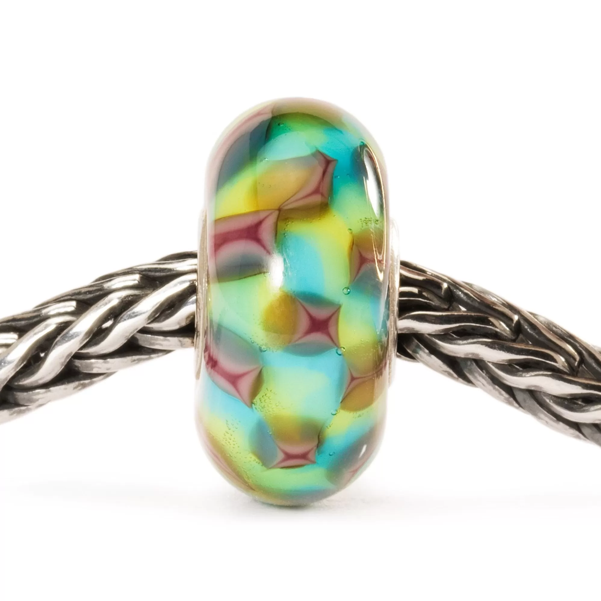 Best Sale Trollbeads Turquoise & Purple Chess Bead