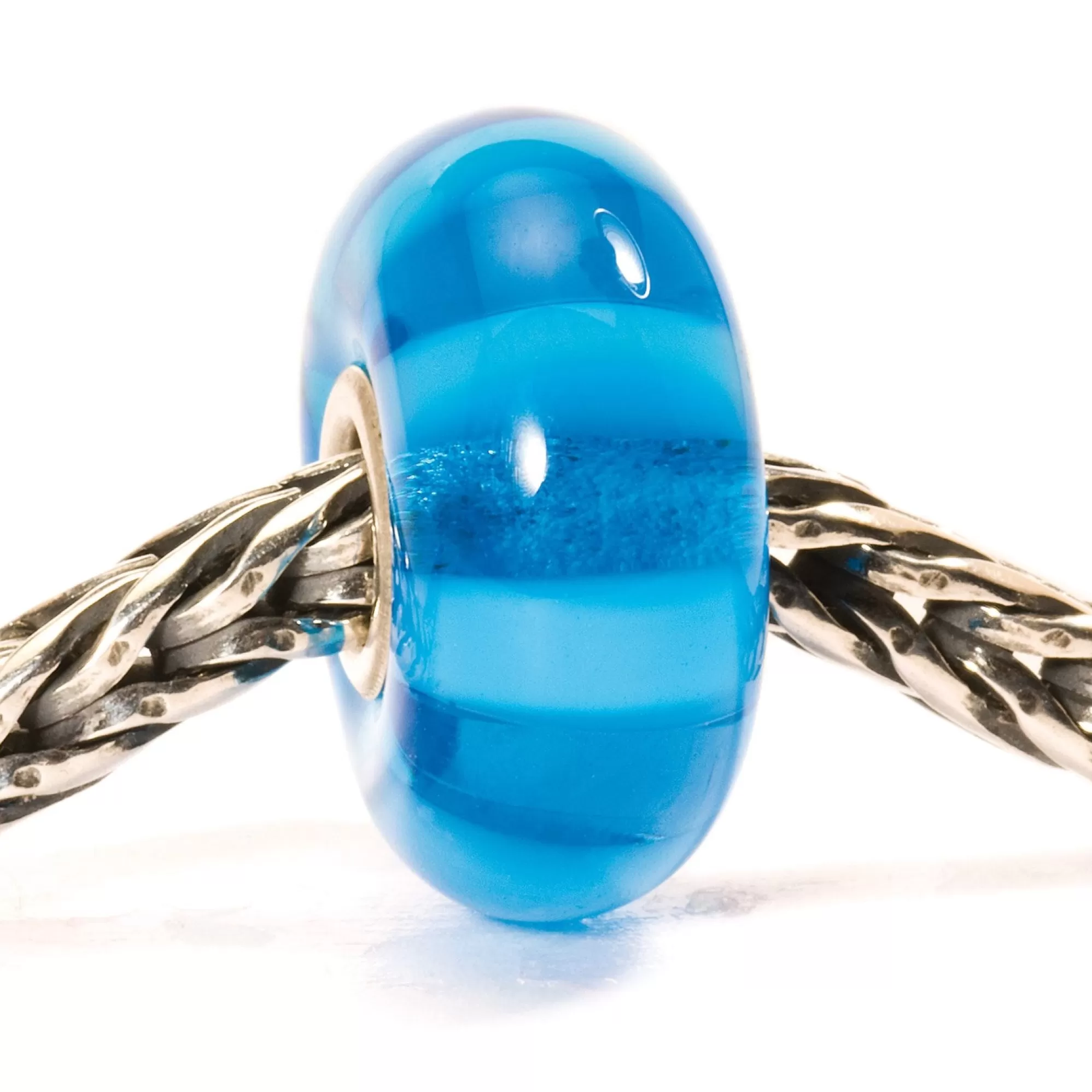 New Trollbeads Turquoise Stripe Bead