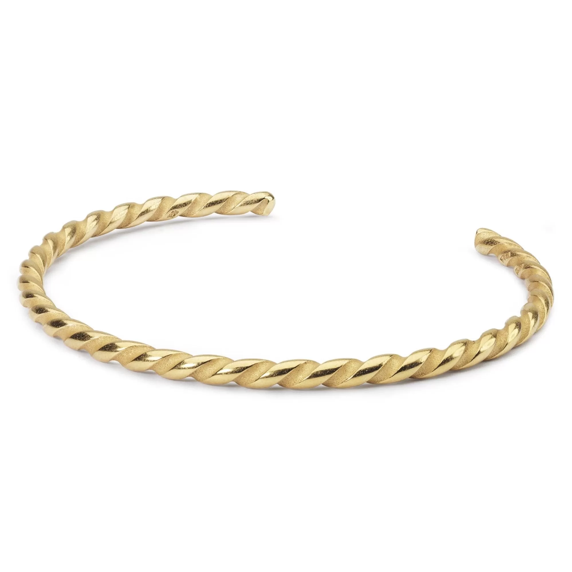 Best Sale Trollbeads Twisted Gold Plated Bangle