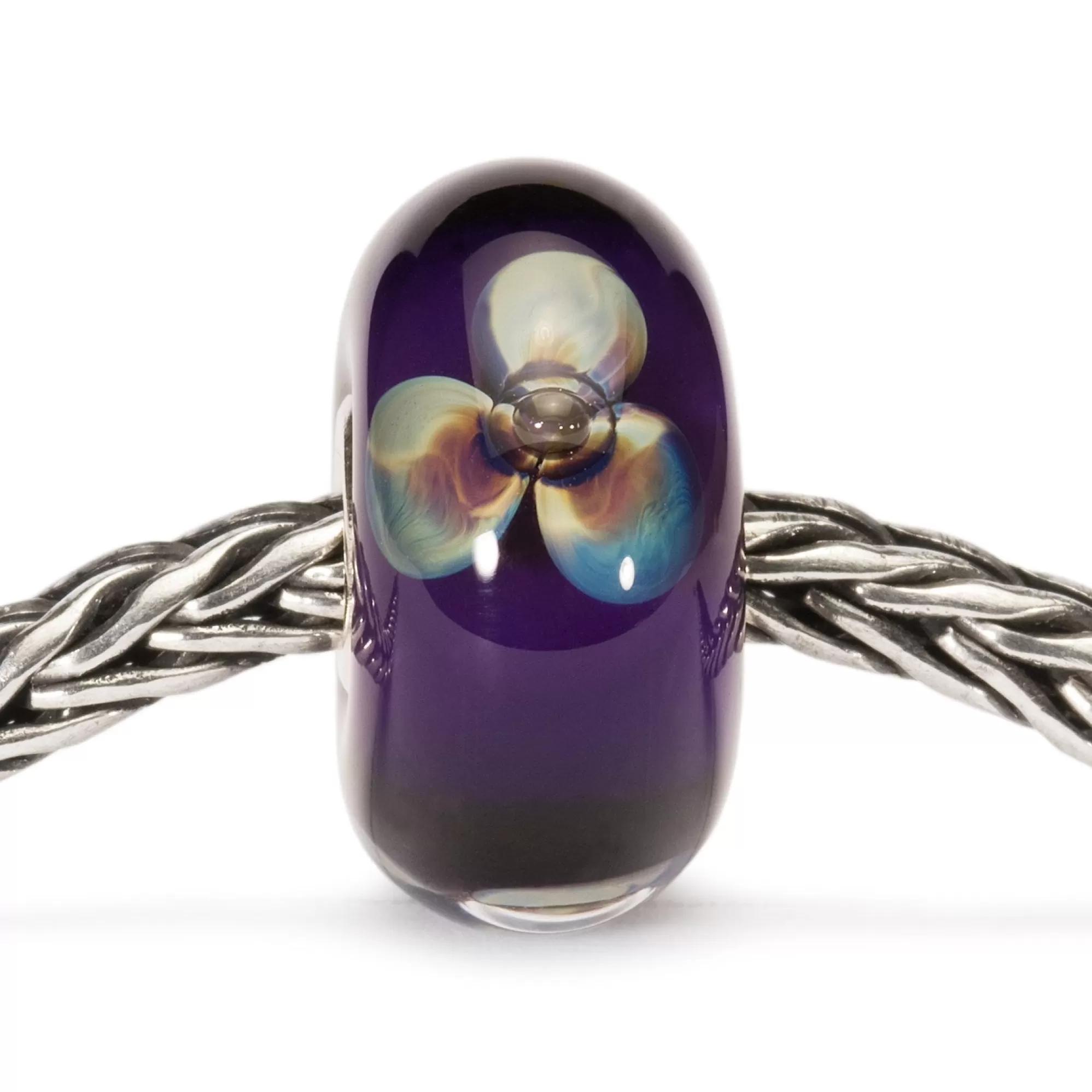 Clearance Trollbeads Violet Flower Bead