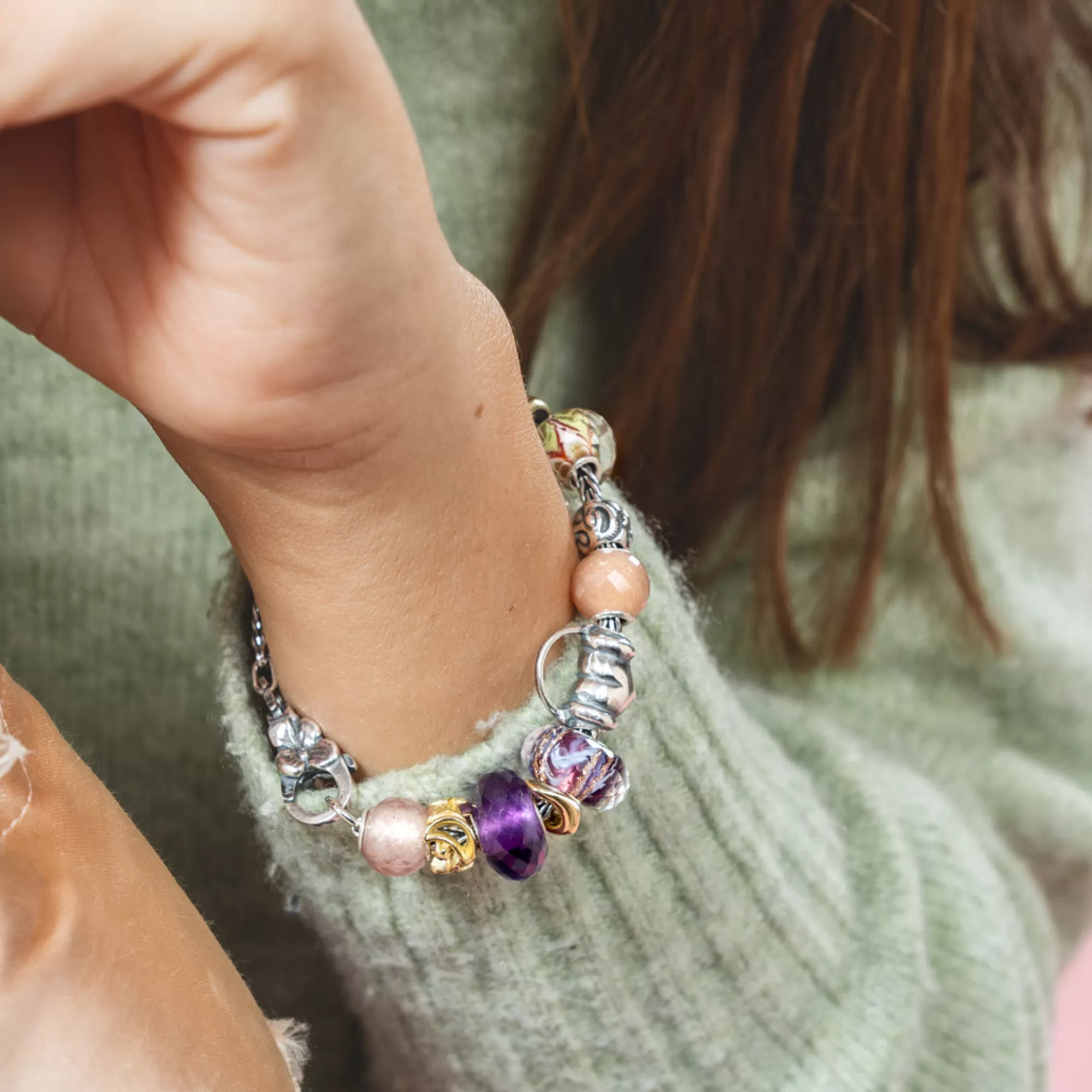 Hot Trollbeads Violet Melody Bead