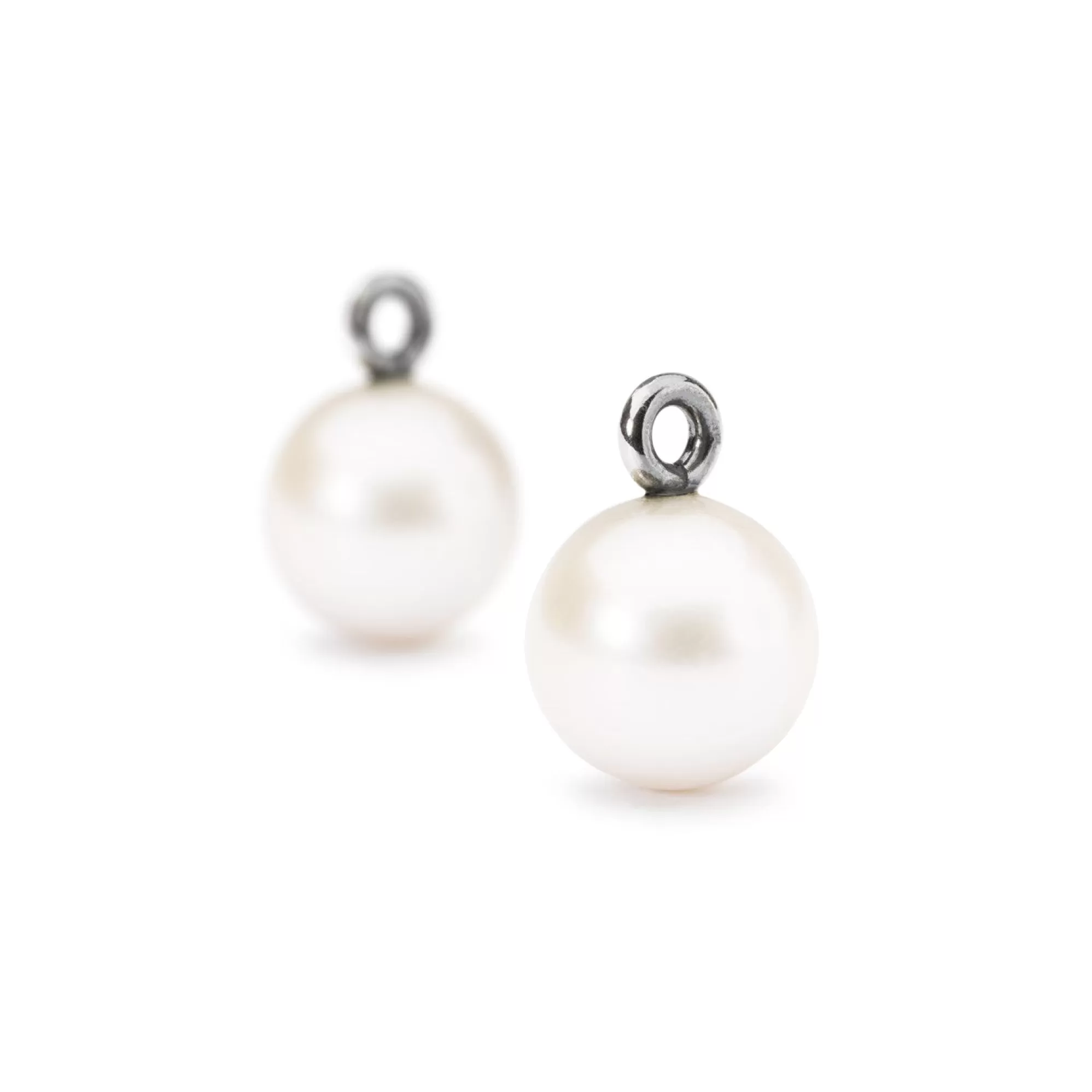 Shop Trollbeads White Pearl Round Earring Pendants